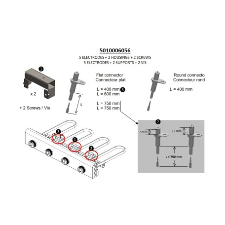 Kit électrodes + supports barbecue CAMPINGAZ 5010006056