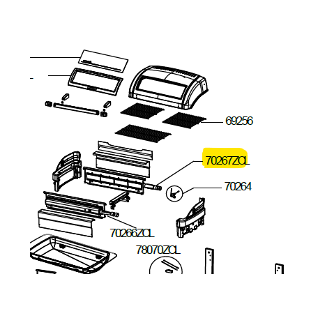 Brûleur arrière pour barbecue RBS GRANDE, CAMPINGAZ 70267