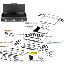 Tubulure plancha Sorio 3 LXD Twin CAMPINGAZ 2208483