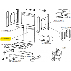 Porte droite sans poignée grise foncée barbecue CAMPINGAZ 5010004973