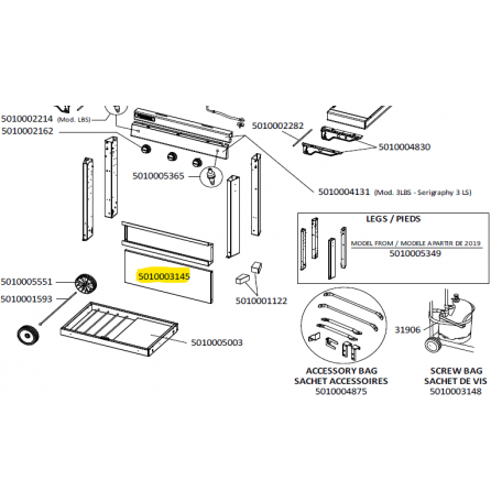 Jupes tôles (haut + bas) grises foncées barbecue CAMPINGAZ 5010003145