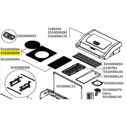 Grille cuisson fonte émaillée (cadre + cercle) brillante barbecue CAMPINGAZ 5010006099