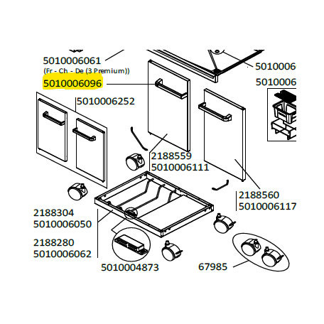 Poignée de porte en acier barbecue CAMPINGAZ 5010006096