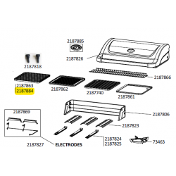 Grille de cuisson fonte émaillée brillante barbecue CAMPINGAZ 2187884