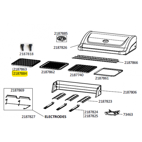 Grille de cuisson fonte émaillée brillante barbecue CAMPINGAZ 2187884