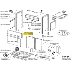 Porte sans poignée grise foncée barbecue CAMPINGAZ 5010005556