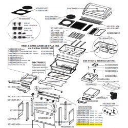 Consoles haut + bas grises foncées barbecue CAMPINGAZ 5010006612