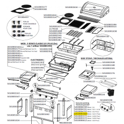 Consoles haut + bas - texture grise foncée barbecue CAMPINGAZ 5010005560