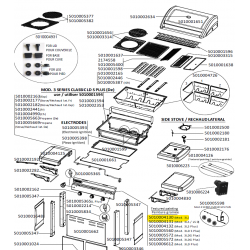 Consoles haut + bas texture grise foncée barbecue CAMPINGAZ 5010004130