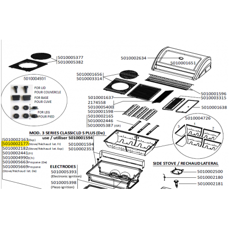 Tubulure réchaud 28MB 1/2" barbecue CAMPINGAZ 5010002177