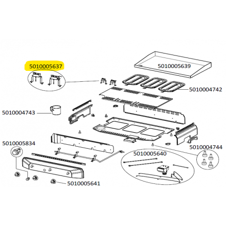 Electrodes + supports plancha CAMPINGAZ 5010005637