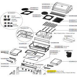 Consoles haut + bas grises foncées barbecue CAMPINGAZ 5010004136