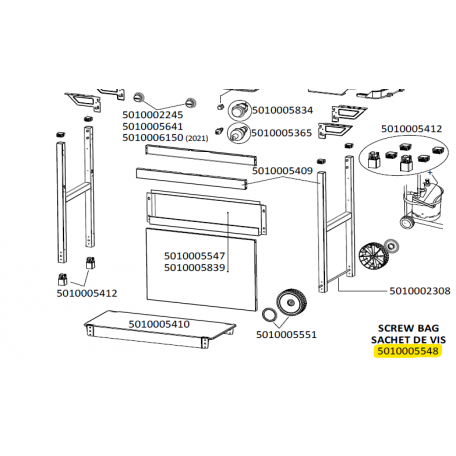 Sachet vis plancha BF Othello CAMPINGAZ 5010005548