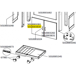 Porte gauche sans poignée grise claire barbecue CAMPINGAZ 5010003830