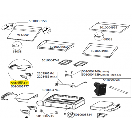 Etagère gris clair + support plancha CAMPINGAZ 5010005411