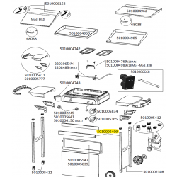 Tube chariot + support cuve plancha CAMPINGAZ 5010005409