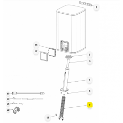 Elément stéatite 2400W mono + connecteur chauffe eau Thermor Atlantic Sauter 029760